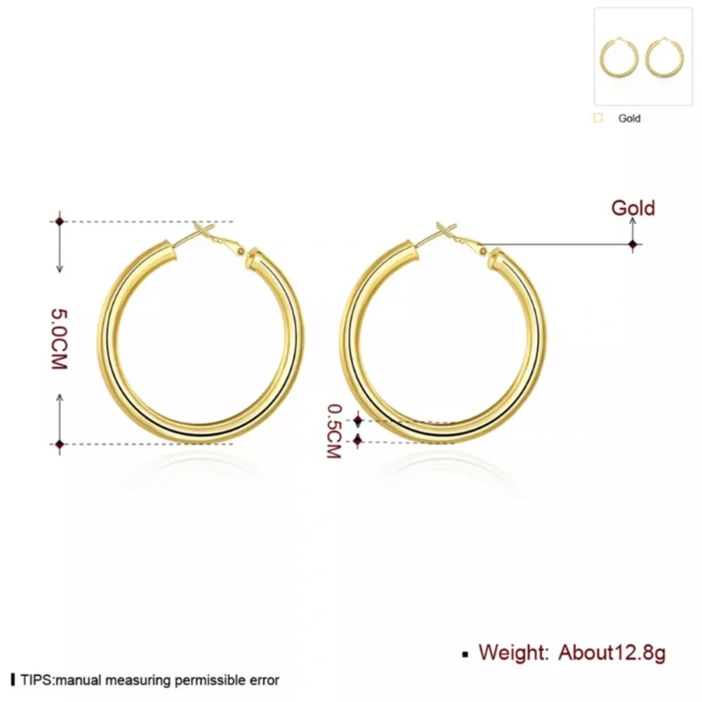 🌟 Gold Tone Big Hoop